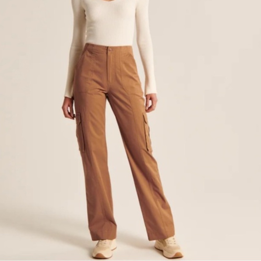 Abercrombie & Fitch Relaxed Cargo Pants Brown Size 4 27 Inches K2